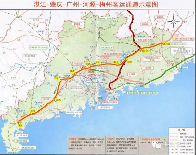 梅湛高铁阳春规划图,梅广湛高速铁路
